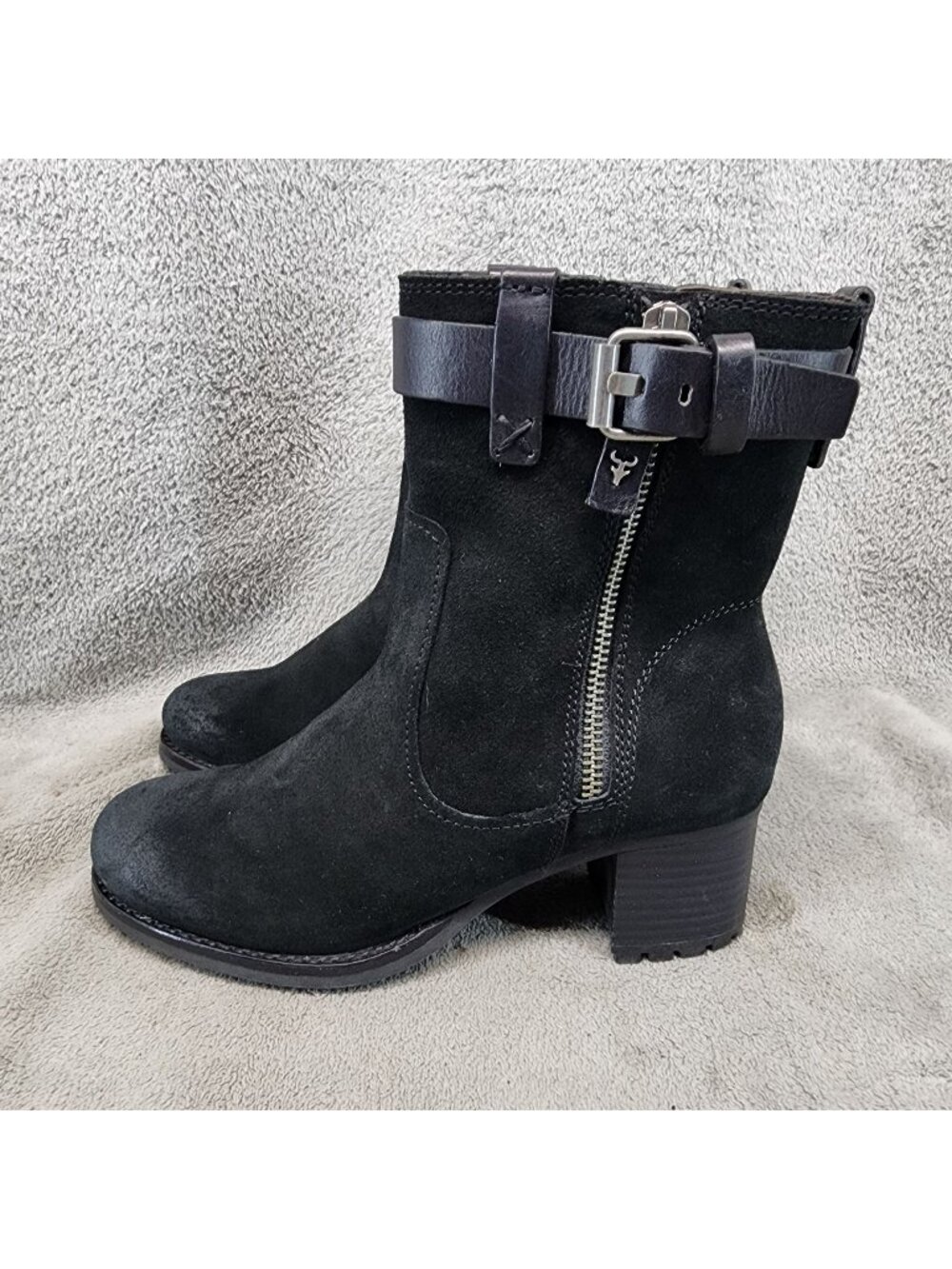 Trask Shoes Womens Size 6 Madison Black Suede Boots *Read*